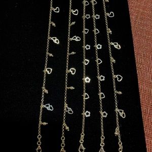 Yellow Silver 925 Ankle Bracelets